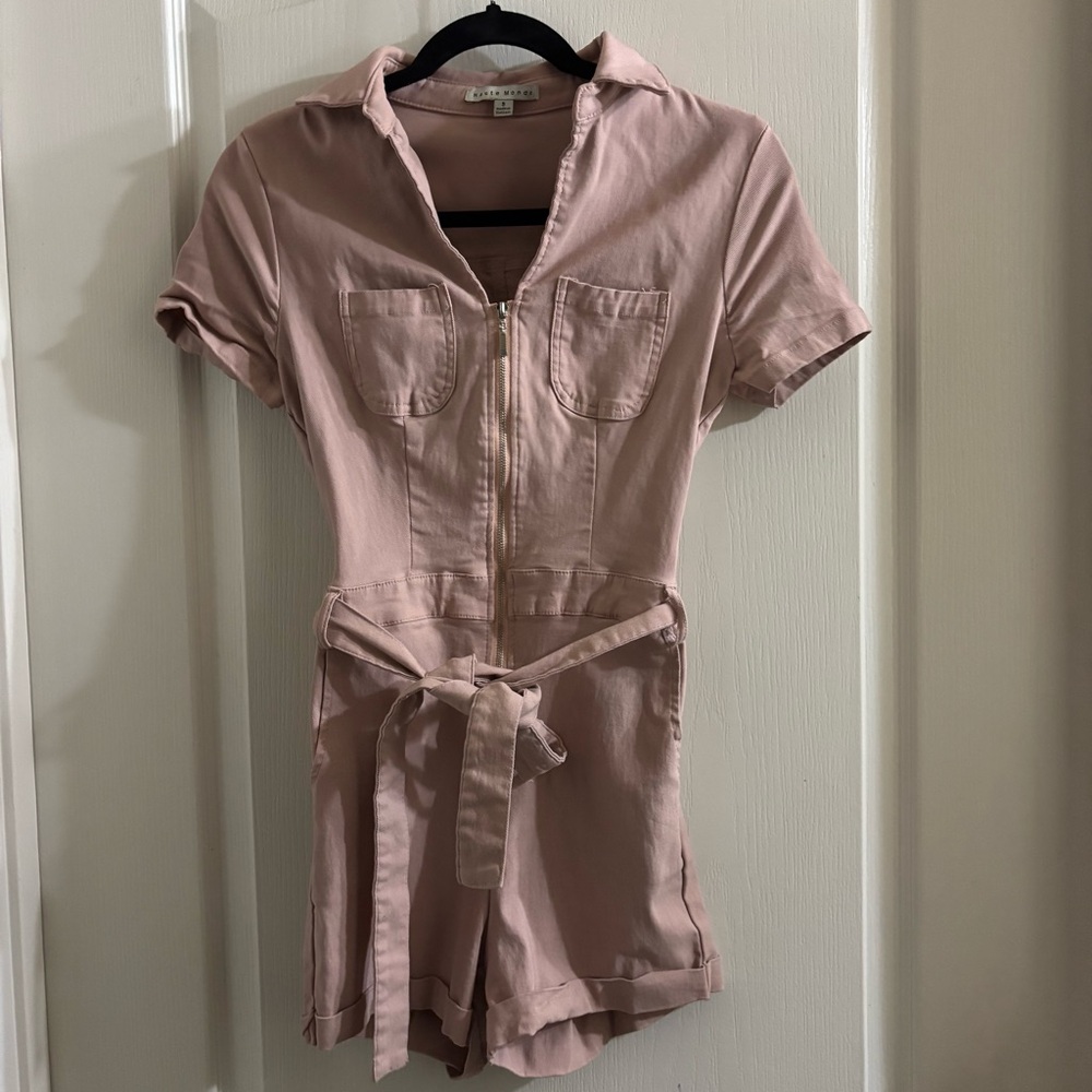 Haute Monde Pink Short Sleeve Romper